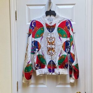 Vintage Bomber Jacket White Balloons.